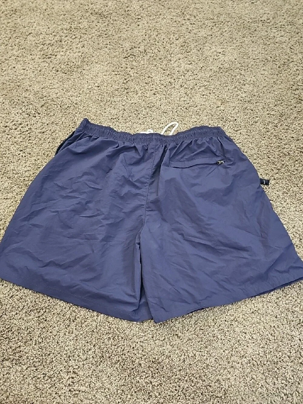 EUC Mens Vintage NIKE Blue Mesh Lined Back Spellout Swim Trunks XXL Swim Shorts